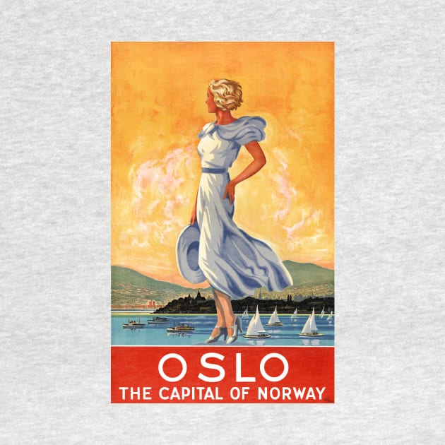 Vintage Travel Poster Norway Oslo by vintagetreasure